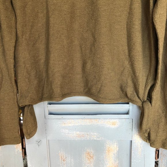 Madewell Texture & Thread Modern Side Tie Top Weathered Olive Sz S NWT - Picture 12 of 13